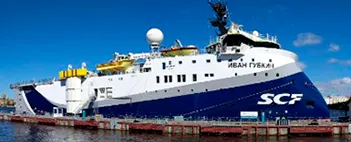 Seismic research vessel RV Ivan Gubkin at berth
